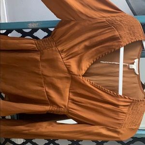 Brown babydoll blouse